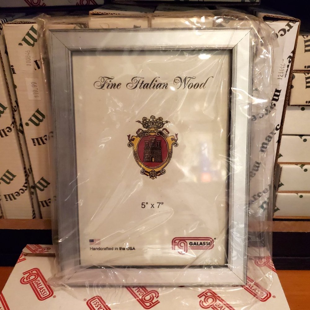 FG Galassi & Marcelli Frames - One 8"x10" Silver Modern Styled Frame New in Box - Picture 2 of 4